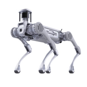 Unitree B2 industrial robot dog with LiDAR sensor for autonomous navigation